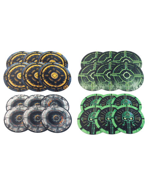 Rubber zones compatible with Warhammer: 40K 10e 7,6"/19,3 cm - 6 pcs