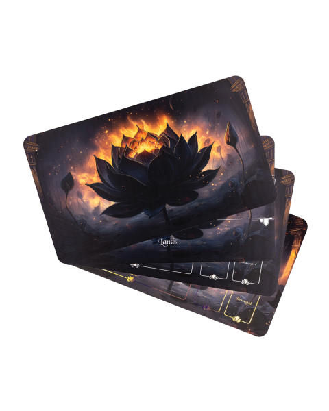 Lotus - rubber mat with grid compatible with game Magic the Gathering 61 x 35,5 cm / 24" x 14"