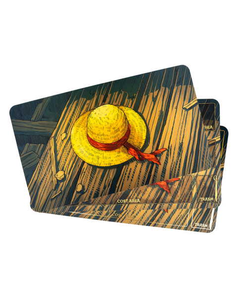 Straw Hat - 24 "x14" / 61x35.5 - Rubber mat for card games compatible with One Piece