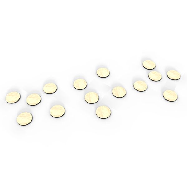 Dry-erase token set 1''