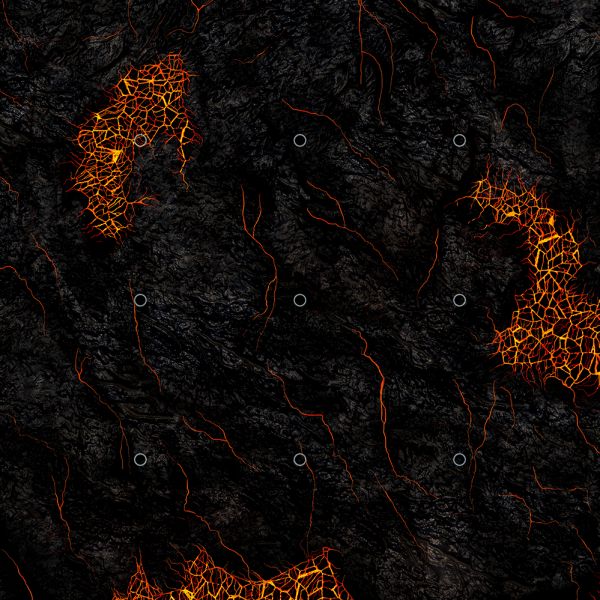 Star Wars: Shatterpoint - Lava Fields 36” x 36” / 91,5 cm x 91,5 cm - single-sided rubber mat