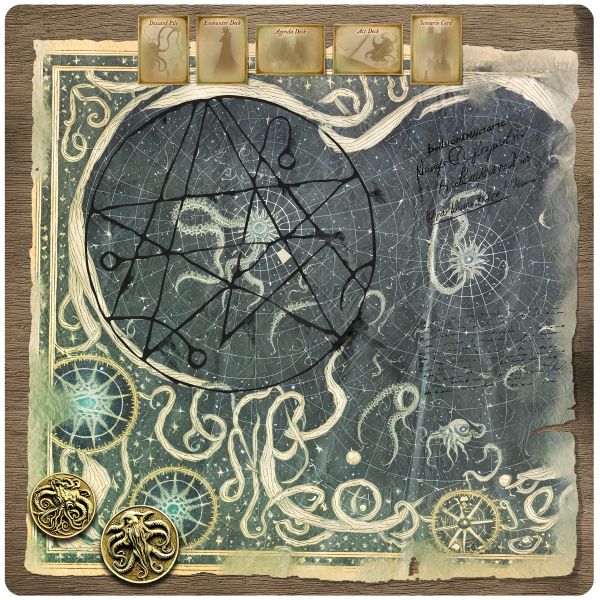 Arkham Horror 80cm x 80cm / 31,5"x31,5" - rubber mat for board games
