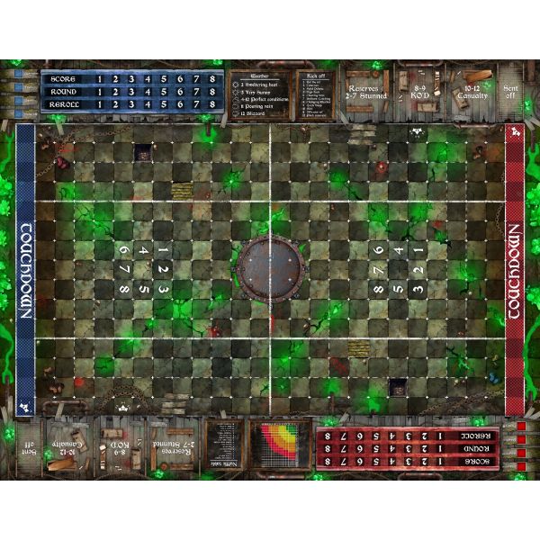 Canal 35.5" x 27.5" / 90cm x 70cm - single-sided rubber mat compatible with Blood Bowl / Blood Bowl 7s
