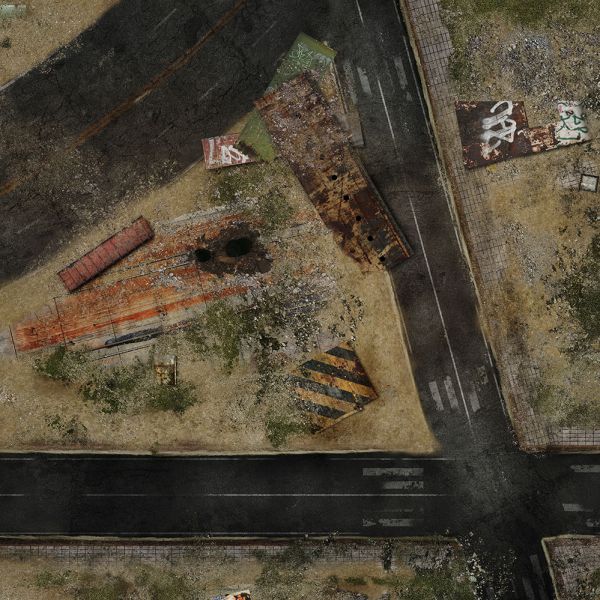 Fury Road 36”x36” / 91,5x91,5 cm - single-sided rubber mat
