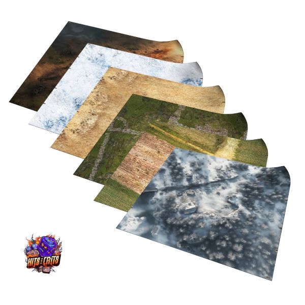 Hits and Crits - A Song of Ice and Fire one-sided rubber mat 49" x 49" without the Tactical board