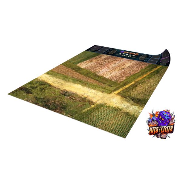 Hits and Crits - 148,5 x 122 cm - Fields of War/Bloody Dawn - double-sided latex mat