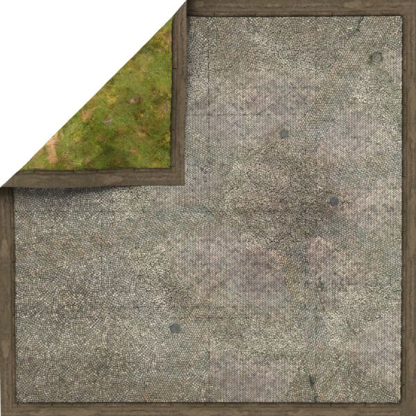 Malifaux Paved Plaza, double-sided latex mat - 37" x 37" / 94 cm x 94 cm