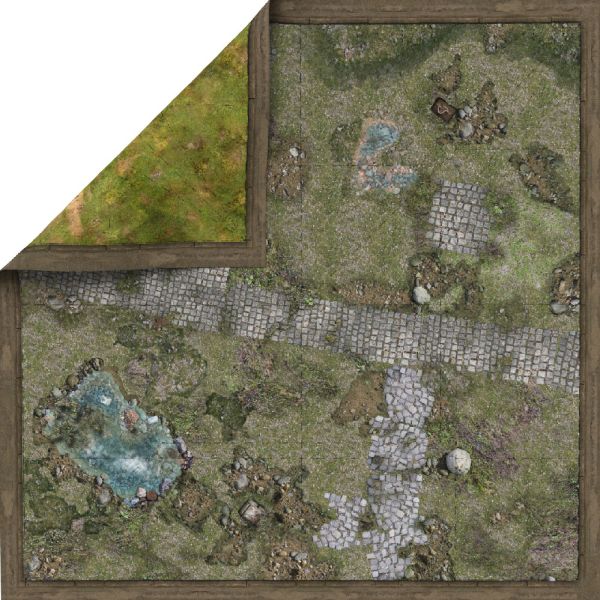 Malifaux Treasure Land, double-sided latex mat - 37" x 37" / 94 cm x 94 cm
