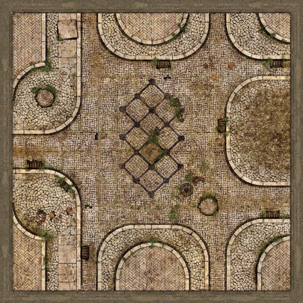 Malifaux Malifaux Station, single-sided anti-slip fabric mat - 37" x 37" / 94 cm x 94 cm