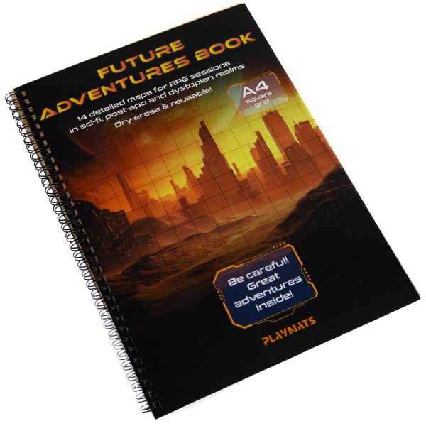 Future Adventures book - A4 RPG Book with 14 detailed maps - square grid