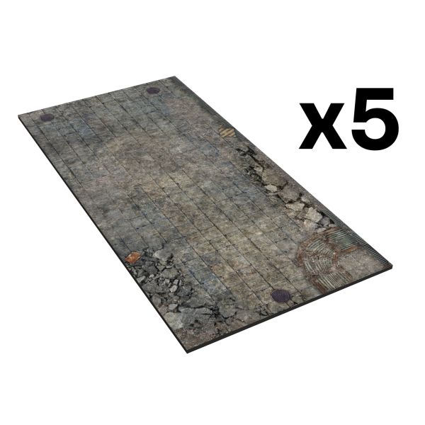 Rubber zones for Warhammer 40K - Destroyed Square - 5 pcs