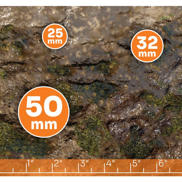 Muddy Ground 44”x60” / 112x152 cm - double-sided rubber mat