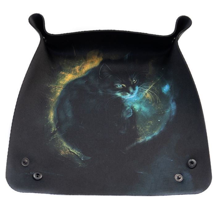 Dice Tray - Black Cat 22 cm x 22 cm