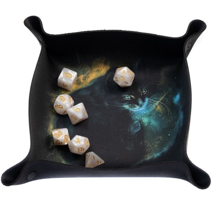 Dice Tray - Black Cat 22 cm x 22 cm