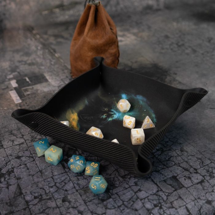 Dice Tray - Black Cat 22 cm x 22 cm