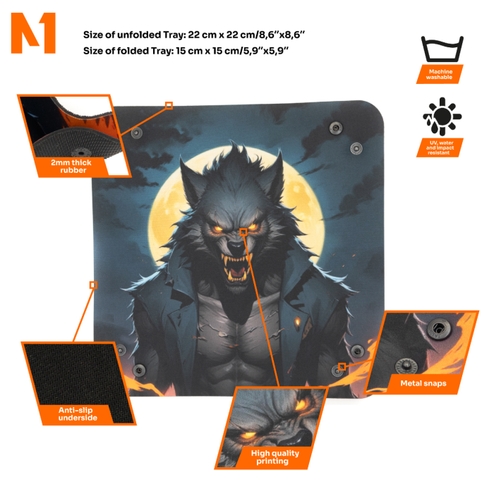 Dice Tray - Werewolf  22 cm x 22 cm