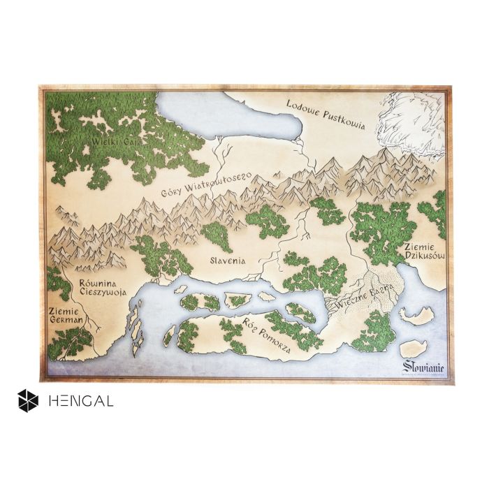 Slavs RPG - large world map 23,5"x31,5" / 60x80 cm