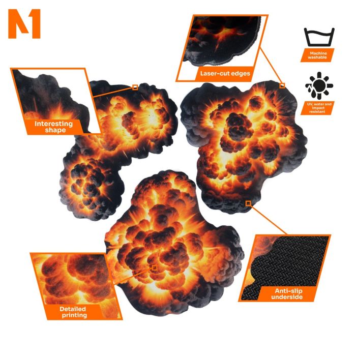 Rubber 2D terrain set - Explosions