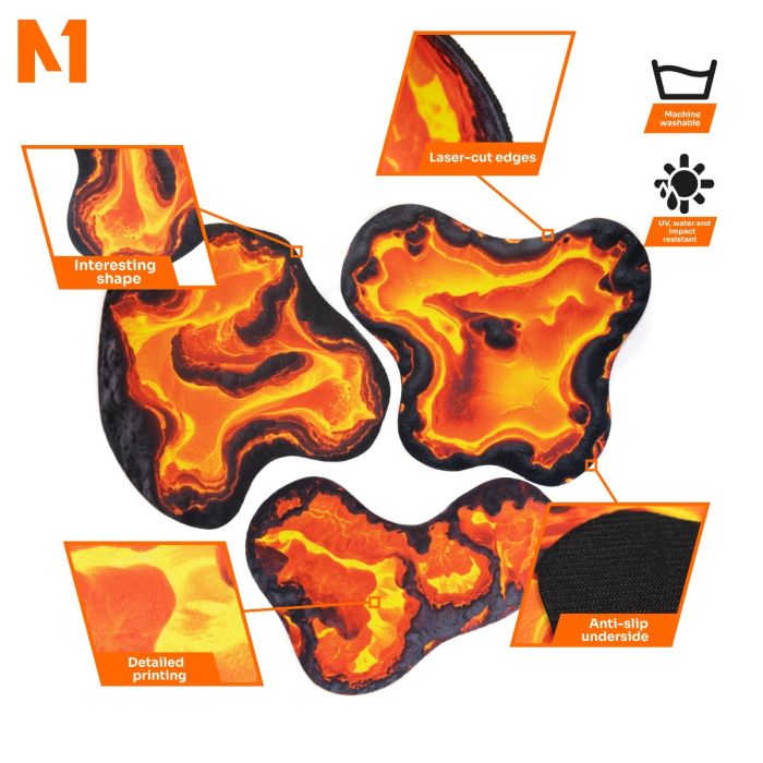 Rubber 2D terrain set - Lava lakes