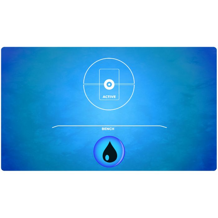 Rubber mat compatible with Pokemon TCG - Water 24"x14" / 61x35,5 cm