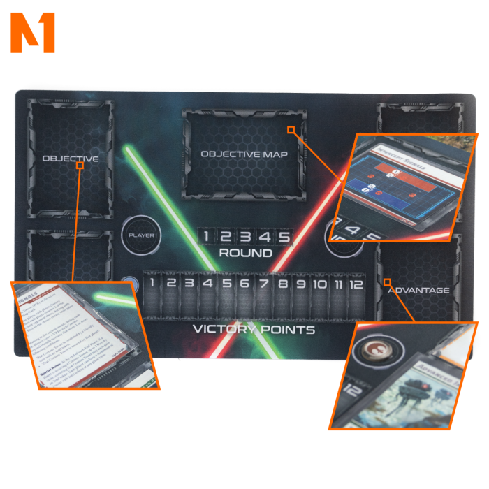 Rubber Battle Board compatible with Star Wars Legion 14" x 8" / 36 cm x 21 cm