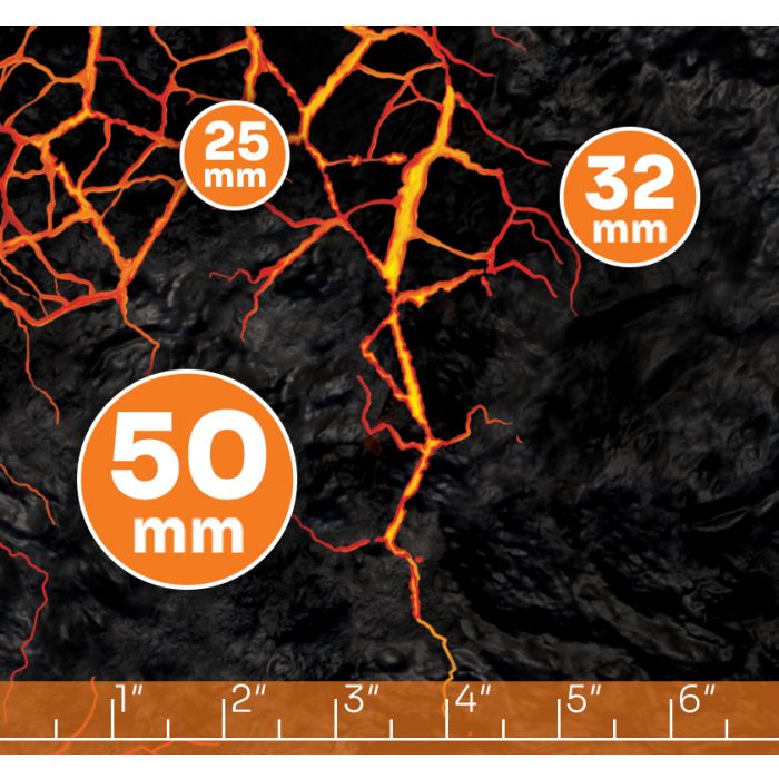 Lava Fields 48”x48” / 122x122 cm - single-sided rubber mat