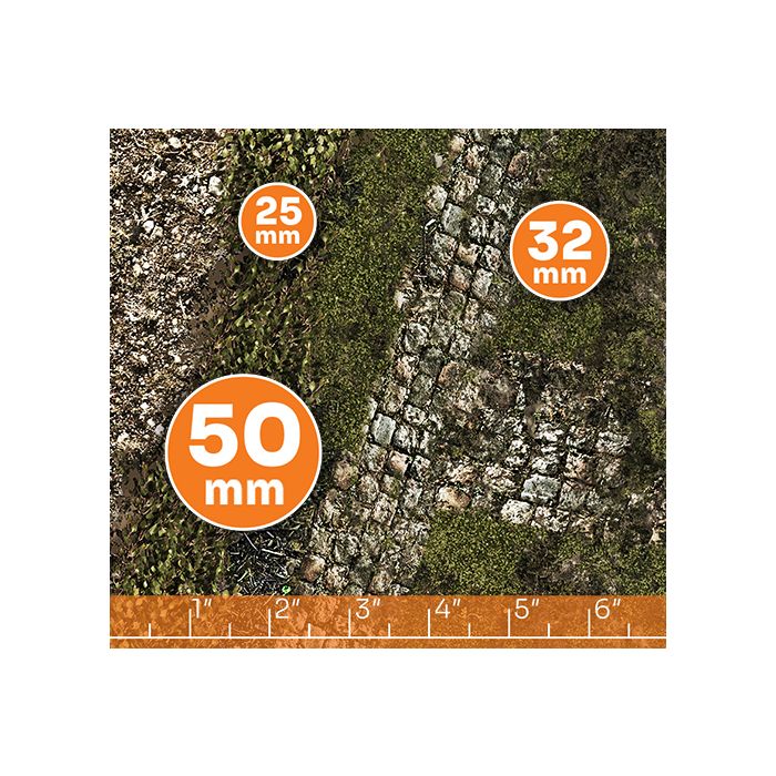 Crossroads 72”x48” / 183x122 cm - double-sided rubber mat