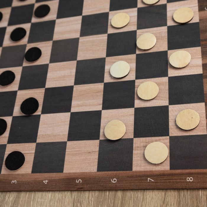 Rubber mat for Chess/Checkers 36x36 cm / 14,2"x14,2" - Wooden