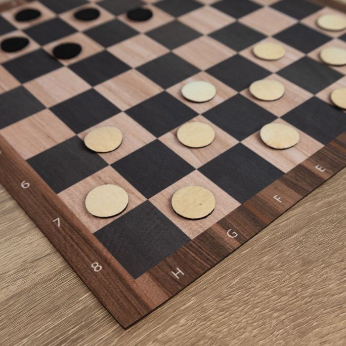 Rubber mat for Chess/Checkers 36x36 cm / 14,2"x14,2" - Wooden