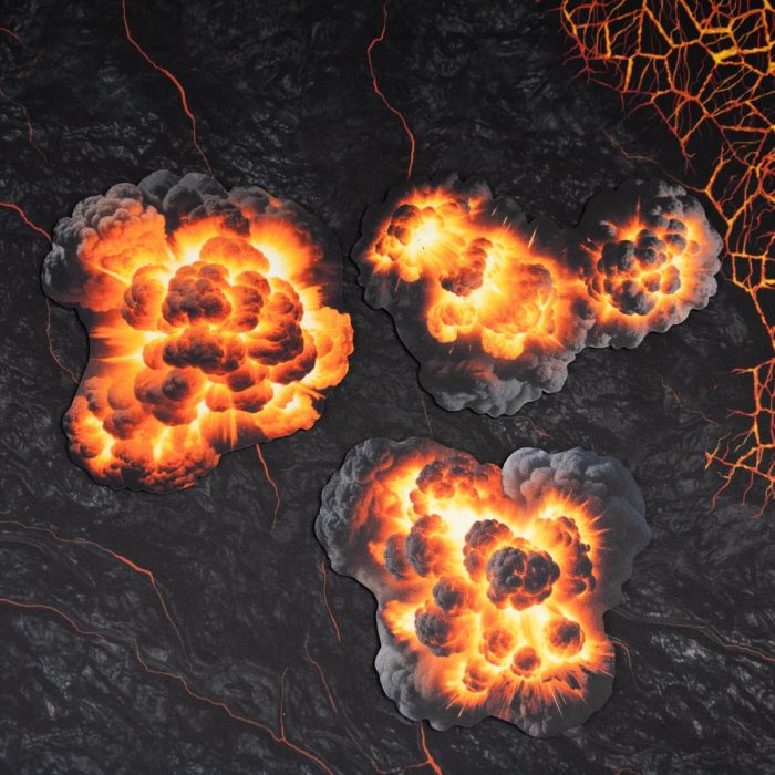 Rubber 2D terrain set - Explosions