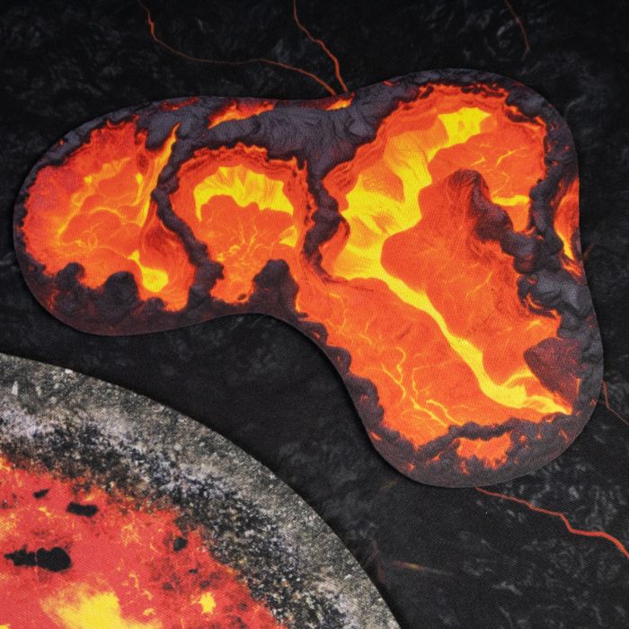 Rubber 2D terrain set - Lava lakes