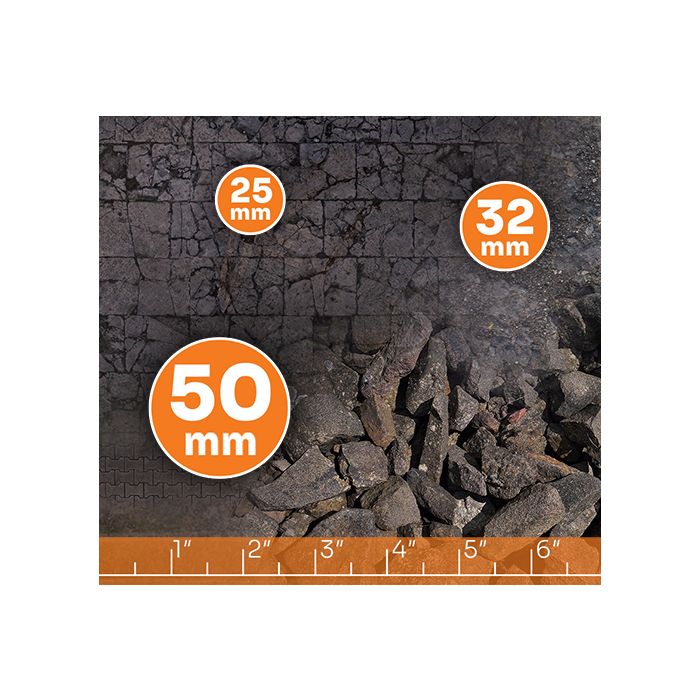 Ruined City 44”x30” / 112x76 cm - single-sided rubber mat