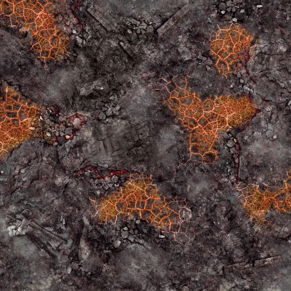 Red Blight battlefield 36”x36” / 91,5x91,5 cm - single-sided rubber mat