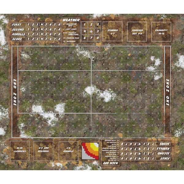 Blood Bowl - Early Spring  39" x 34" / 101cm x 86cm - single-sided rubber mat
