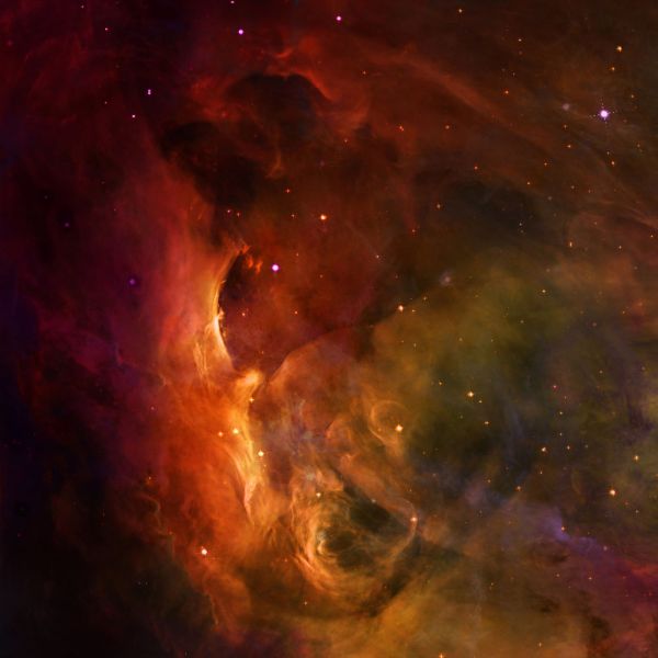Red Nebula 36”x36” / 91,5x91,5 cm - single-sided rubber mat