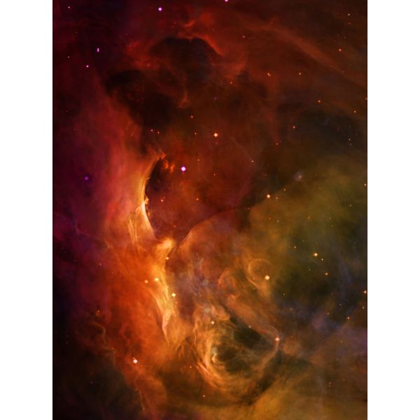 Red Nebula 30”x22” / 76x56 cm - single-sided anti-slip fabric mat