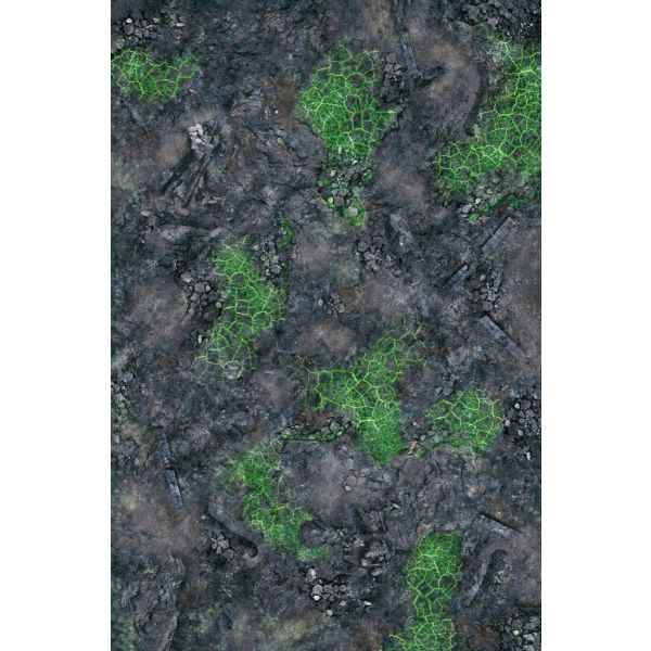 Green Blight battlefield 72”x48” / 183x122 cm- single-sided rubber mat
