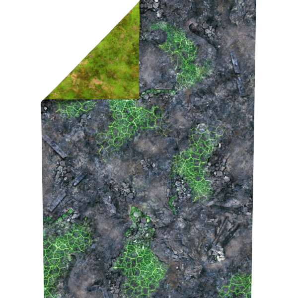 Green Blight battlefield 72”x48” / 183x122 cm- double-sided rubber mat
