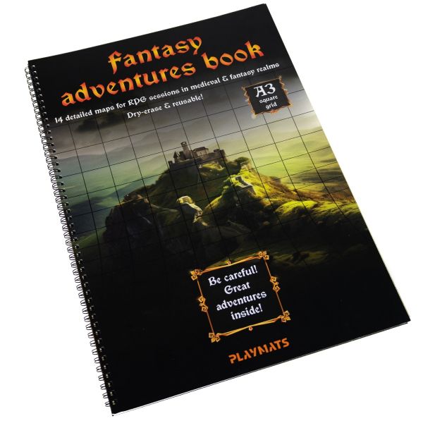 Fantasy Adventures book - A3 Fantasy/Medieval RPG Book - square grid