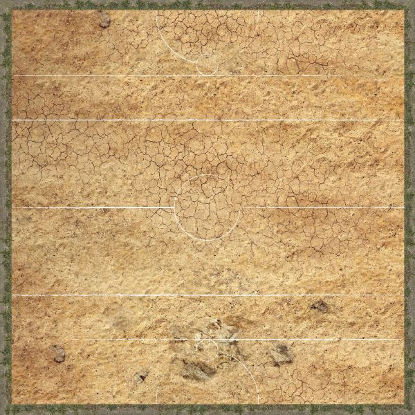 Guildball Rocky Desert, single-sided anti-slip fabric mat - 36" x 36" / 91,5 cm x 91,5 cm