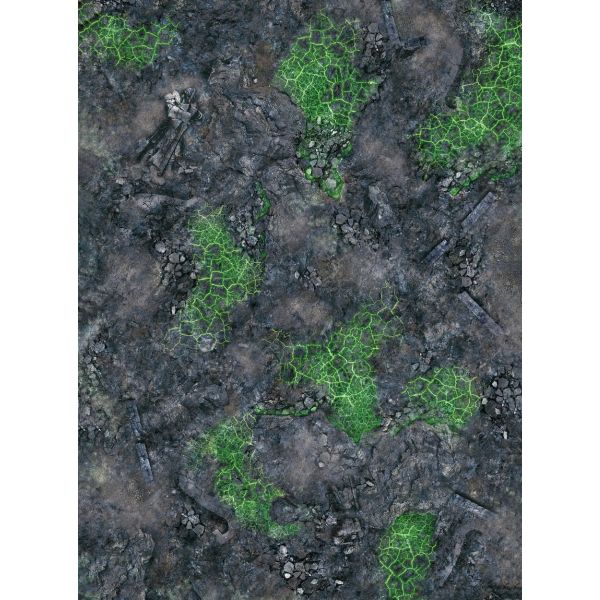 Green Blight battlefield 44”x60” / 112x152 cm- single-sided rubber mat