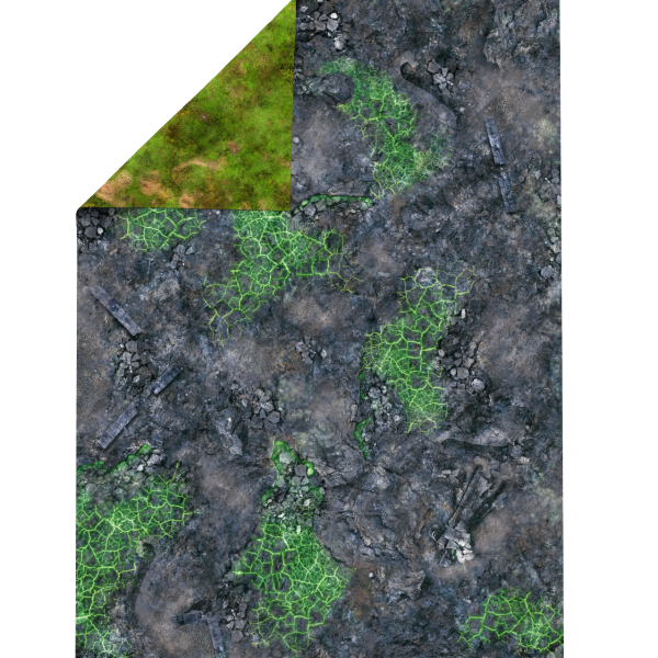 Green Blight battlefield 44”x60” / 112x152 cm- double-sided rubber mat