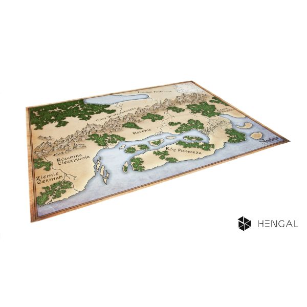 Słowianie gra fabularna - duża mapa świata gry 60x80 cm