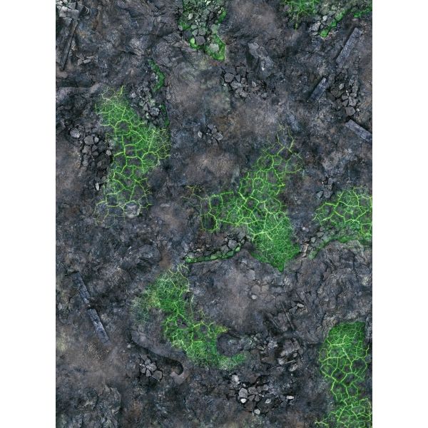 Green Blight battlefield 30”x22” / 76x56 cm- single-sided anti-slip fabric mat