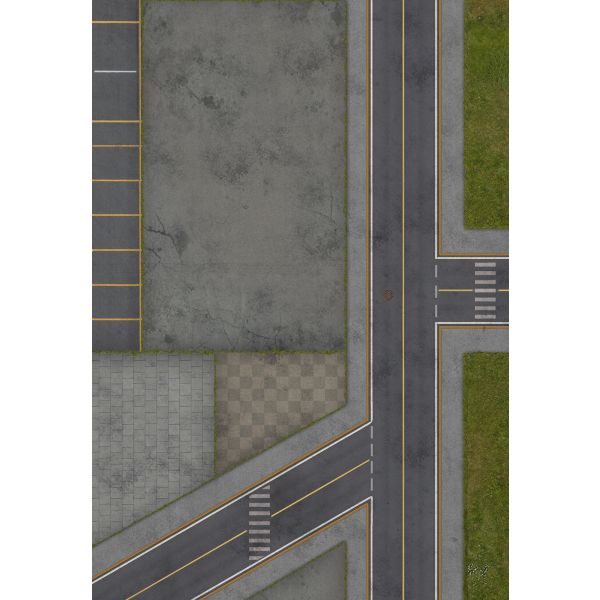 Modern City 44”x30” / 112x76 cm - single-sided anti-slip fabric mat