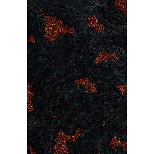 Lava Fields 72”x48” / 183x122 cm - single-sided anti-slip fabric mat