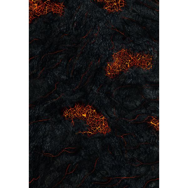 Lava Fields 44”x30” / 112x76 cm - single-sided anti-slip fabric mat