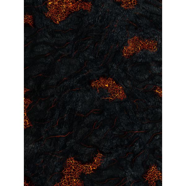Lava Fields 44”x60” / 112x152 cm - single-sided anti-slip fabric mat