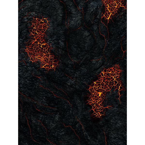 Lava Fields 30”x22” / 76x56 cm - single-sided rubber mat