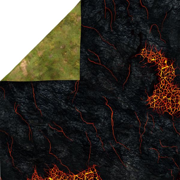 Lava Fields 36”x36” / 91,5x91,5 cm - double-sided rubber mat